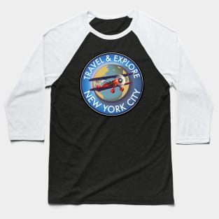 travel explore New York City logo Baseball T-Shirt